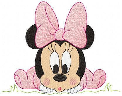Baby Mouse Blowing - Fill Stitch - Machine Embroidery Design