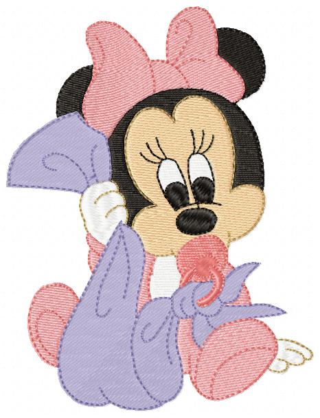 Baby Mouse Girl - Fill Stitch - Machine Embroidery Design