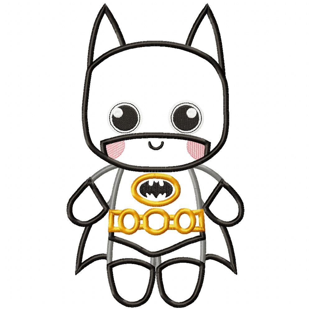 Baby Batman - Applique - Machine Embroidery Design