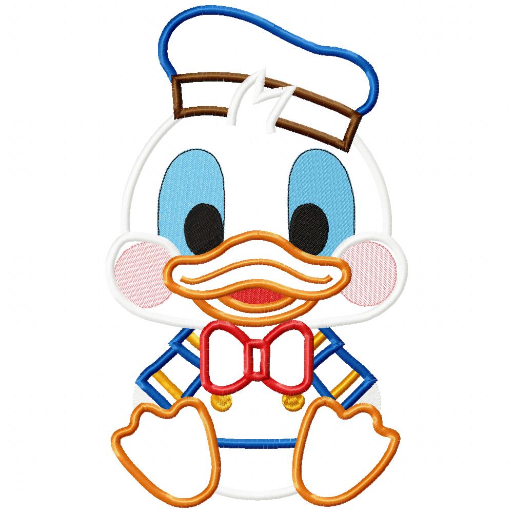 Baby Donald Duck - Applique - Machine Embroidery Design