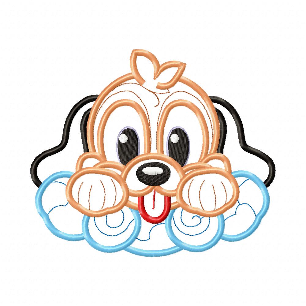 Baby Pluto - Applique - Machine Embroidery Design