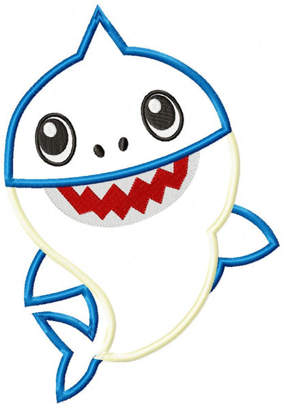 Baby Shark Boy – Appliqué – Machine Embroidery Design