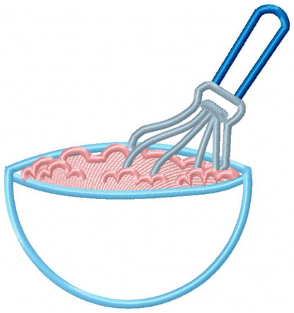 Sweet Baking Bowl - Appliqué - Machine Embroidery Design