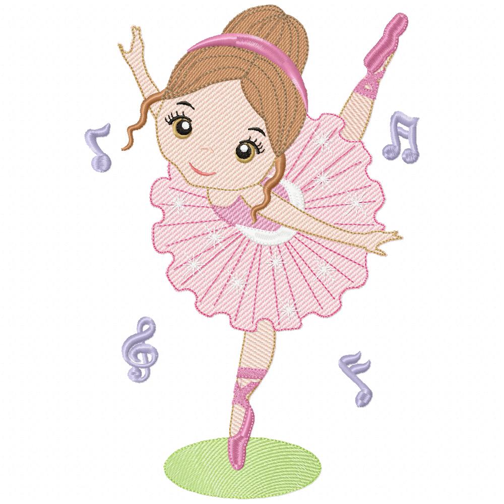 Sweet Ballet Besties Collection - Sketch Stitch - Machine Embroidery Design
