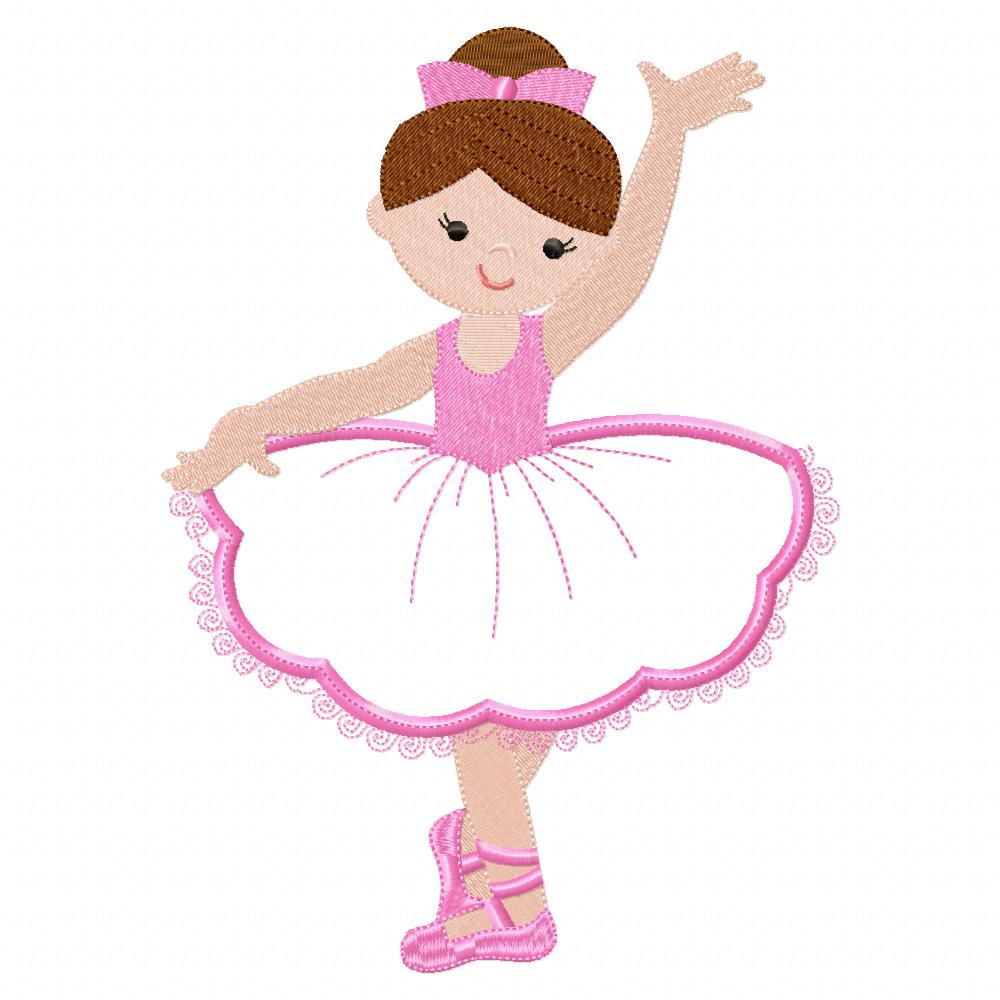 Tiny Twirls Ballerina Duo - Appliqué - Machine Embroidery Design