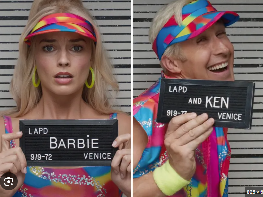 LAPD Barbie and Ken - Barbie Movie - Applique Embroidery - Set of 2 Designs