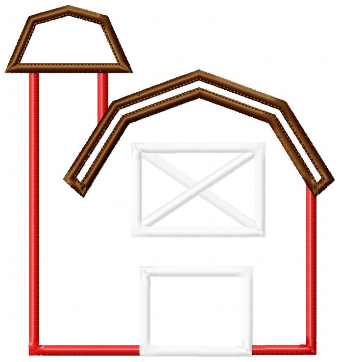 Charming Red Barn Farm - Appliqué - Machine Embroidery Design