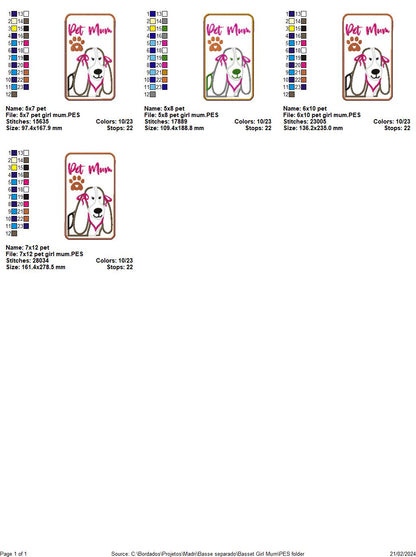 Girl Pet Mum Basse Candy Holder - ITH Project - Machine Embroidery Design