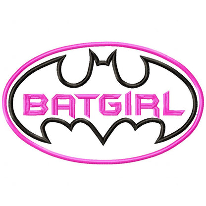 Batgirl - Applique - Machine Embroidery Design