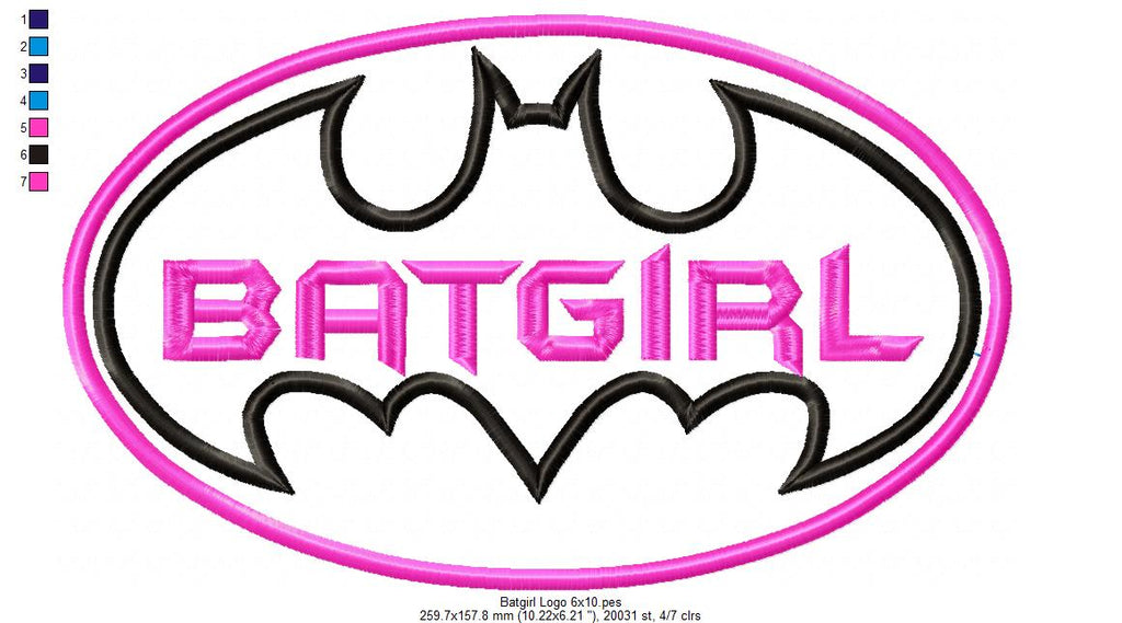 Batgirl - Applique Embroidery