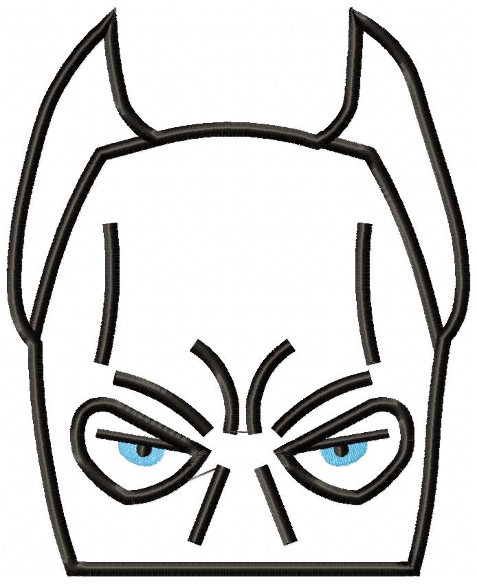 Batman Face - Applique Embroidery