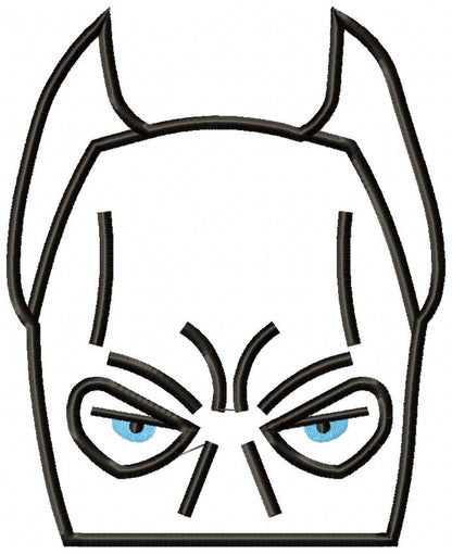 Batman Face - Applique Embroidery