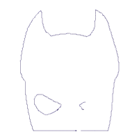 Batman Face - Applique Embroidery