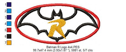 Batman & Robin - Applique Embroidery