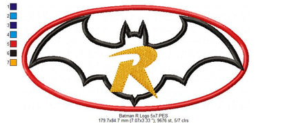Batman & Robin - Applique Embroidery