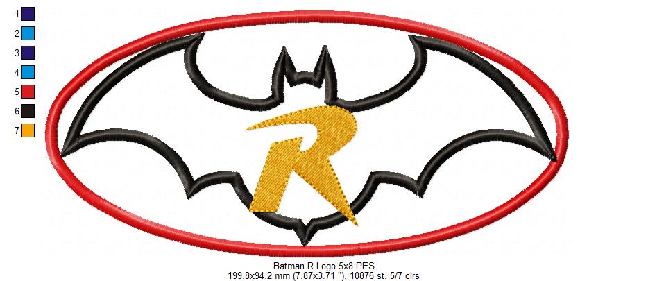 Batman & Robin - Applique Embroidery