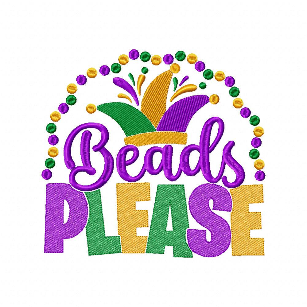 Beads Please - Fill Stitch - Machine Embroidery Design