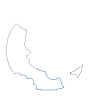 Bear Boy on the Moon Fishing Stars - Aplique - Machine Embroidery Design