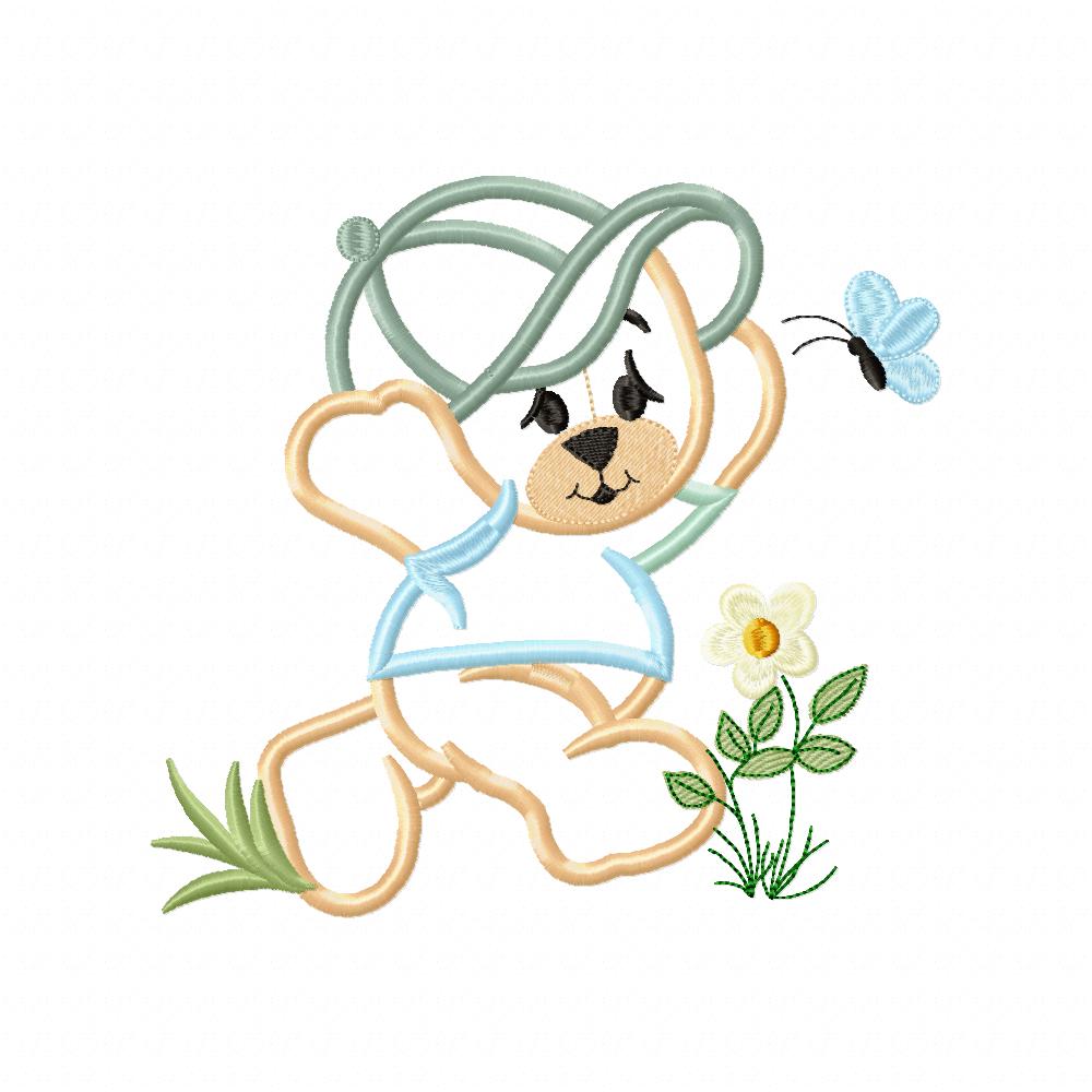 Baby Bear Boy - Applique - Machine Embroidery Design