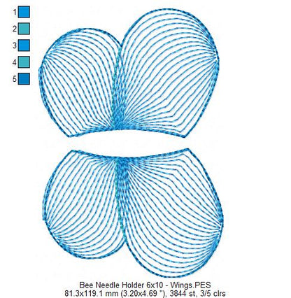 Cute Bee Pin Cushion - ITH Project - Machine Embroidery Design