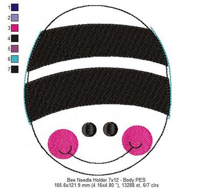 Cute Bee Pin Cushion - ITH Project - Machine Embroidery Design