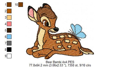 Little Deer - Fill Stitch - Machine Embroidery Design
