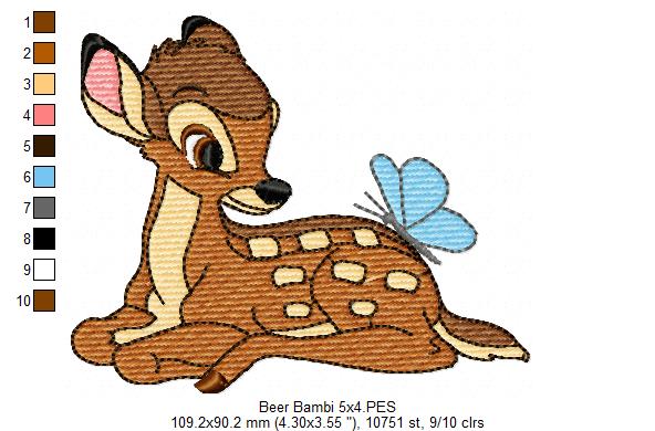Little Deer - Fill Stitch - Machine Embroidery Design