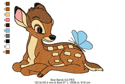 Little Deer - Fill Stitch - Machine Embroidery Design