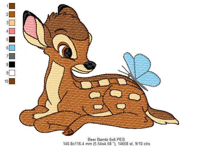 Little Deer - Fill Stitch - Machine Embroidery Design