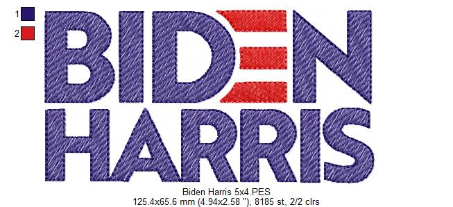 Biden Harris - Sketch Stitch - Machine Embroidery Design