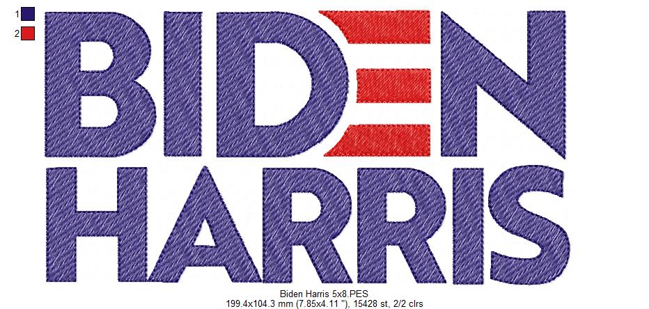 Biden Harris - Sketch Stitch - Machine Embroidery Design