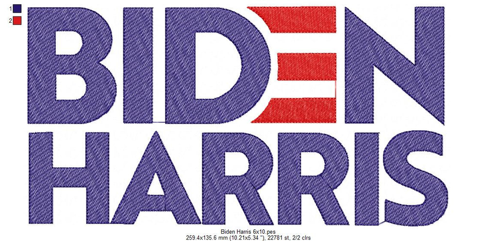 Biden Harris - Sketch Stitch - Machine Embroidery Design