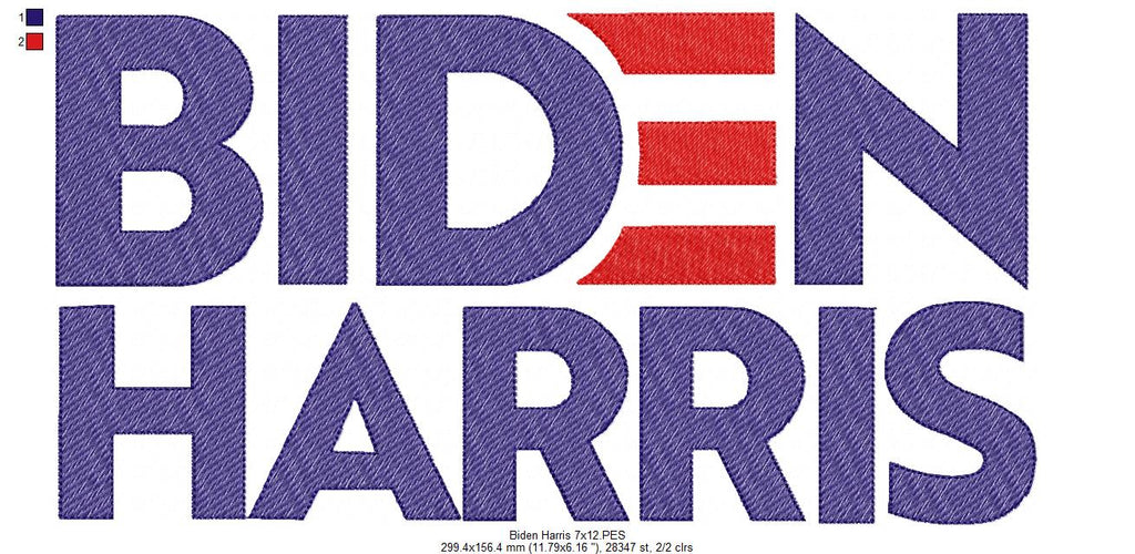 Biden Harris - Sketch Stitch - Machine Embroidery Design