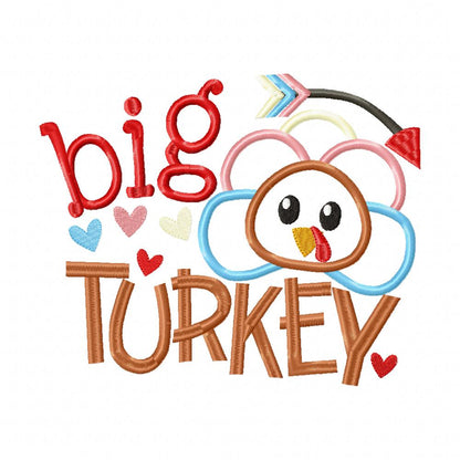 Thanksgiving Big Turkey - Applique Embroidery