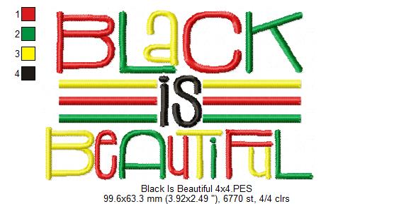 Black is Beautiful - Fill Stitch