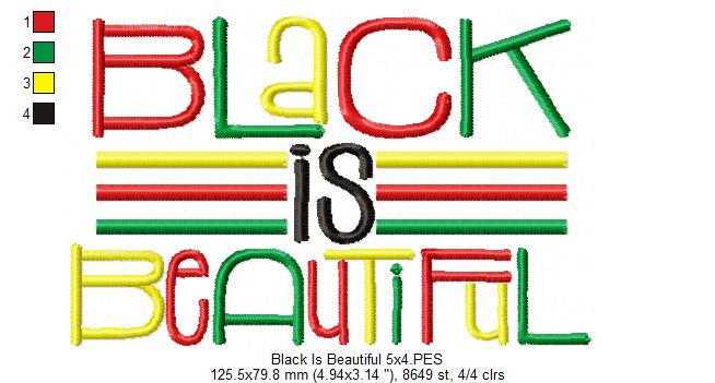 Black is Beautiful - Fill Stitch