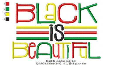 Black is Beautiful - Fill Stitch