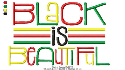 Black is Beautiful - Fill Stitch