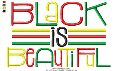 Black is Beautiful - Fill Stitch