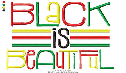 Black is Beautiful - Fill Stitch