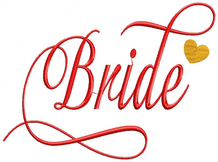 Wedding Party Script Collection – Satin Stitch – Machine Embroidery Design