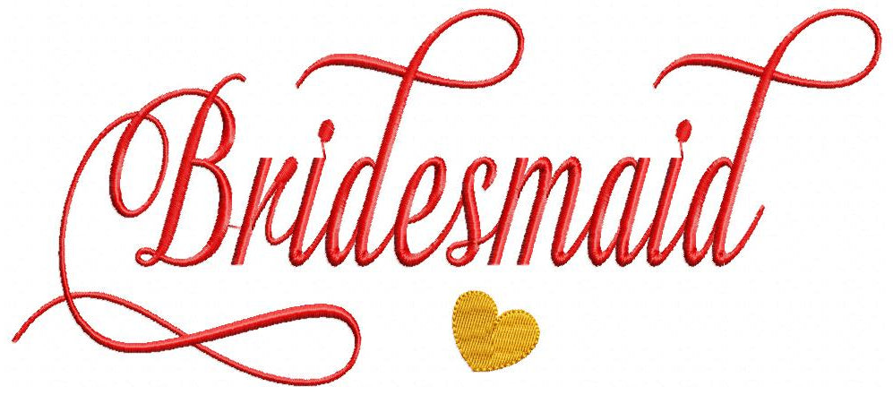 Wedding Party Script Collection – Satin Stitch – Machine Embroidery Design