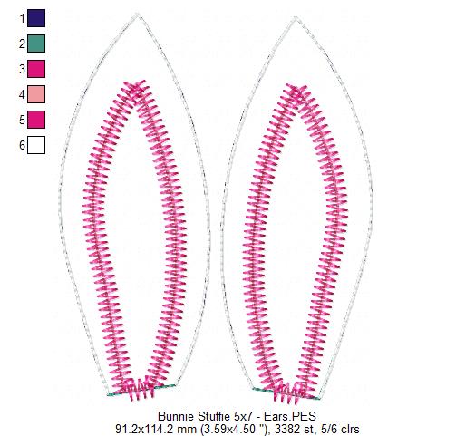 Cute Bunny with Pocket - ITH Project - Machine Embroidery Design