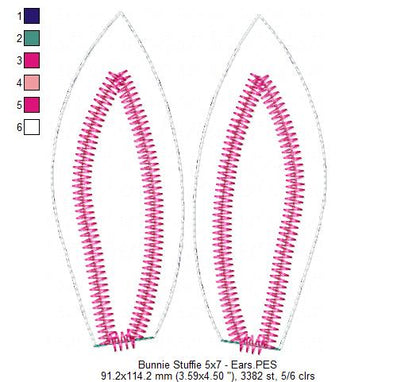 Cute Bunny with Pocket - ITH Project - Machine Embroidery Design