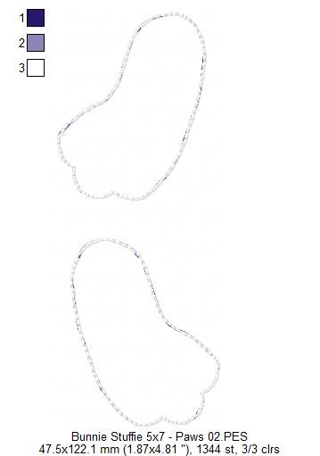 Cute Bunny with Pocket - ITH Project - Machine Embroidery Design