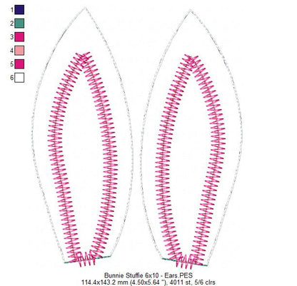 Cute Bunny with Pocket - ITH Project - Machine Embroidery Design