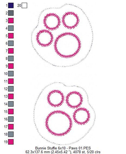 Cute Bunny with Pocket - ITH Project - Machine Embroidery Design