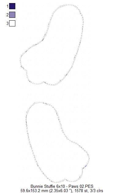 Cute Bunny with Pocket - ITH Project - Machine Embroidery Design