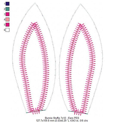 Cute Bunny with Pocket - ITH Project - Machine Embroidery Design