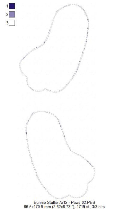 Cute Bunny with Pocket - ITH Project - Machine Embroidery Design